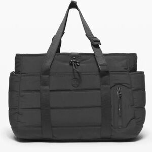 lululemon athletica Black Travel Bag Quilted Design
